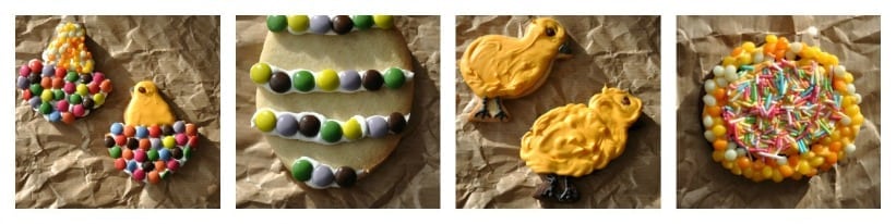 easter kids cookie collage